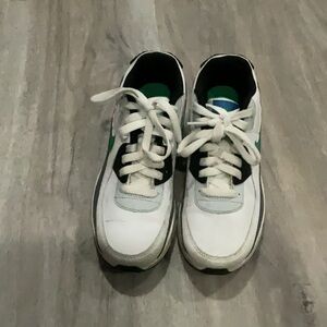 White and Green Sneakers